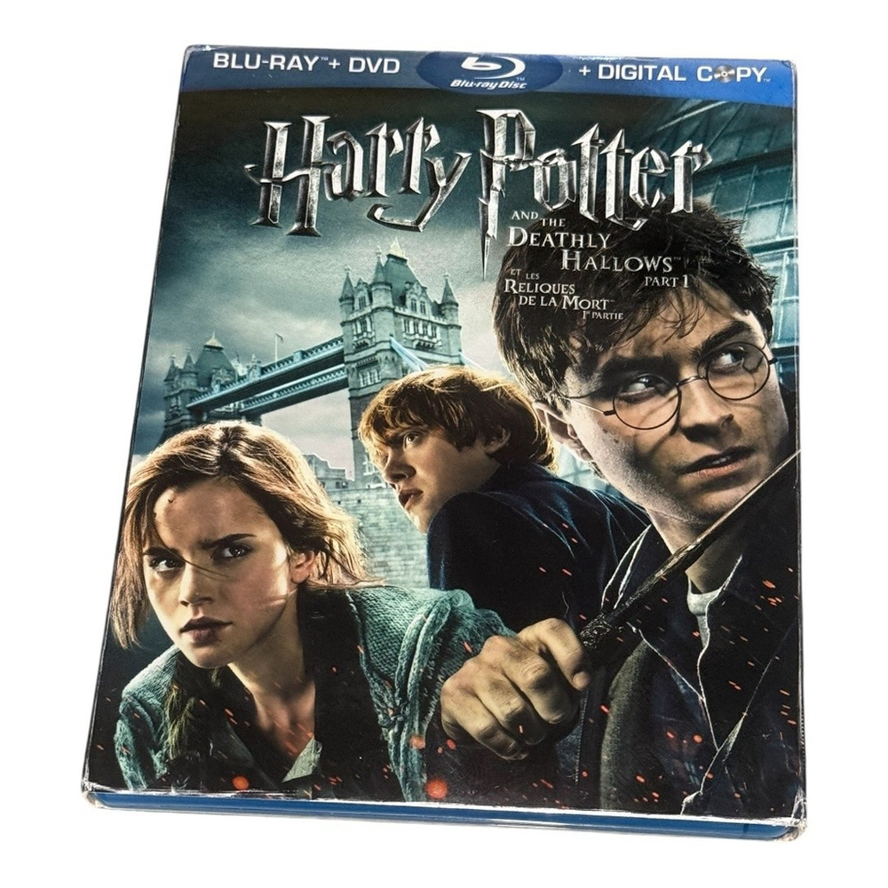 Harry Potter Deathly Hallows Part 1 Blu-ray DVD Digital 3 Disc Set Slipcover Sci